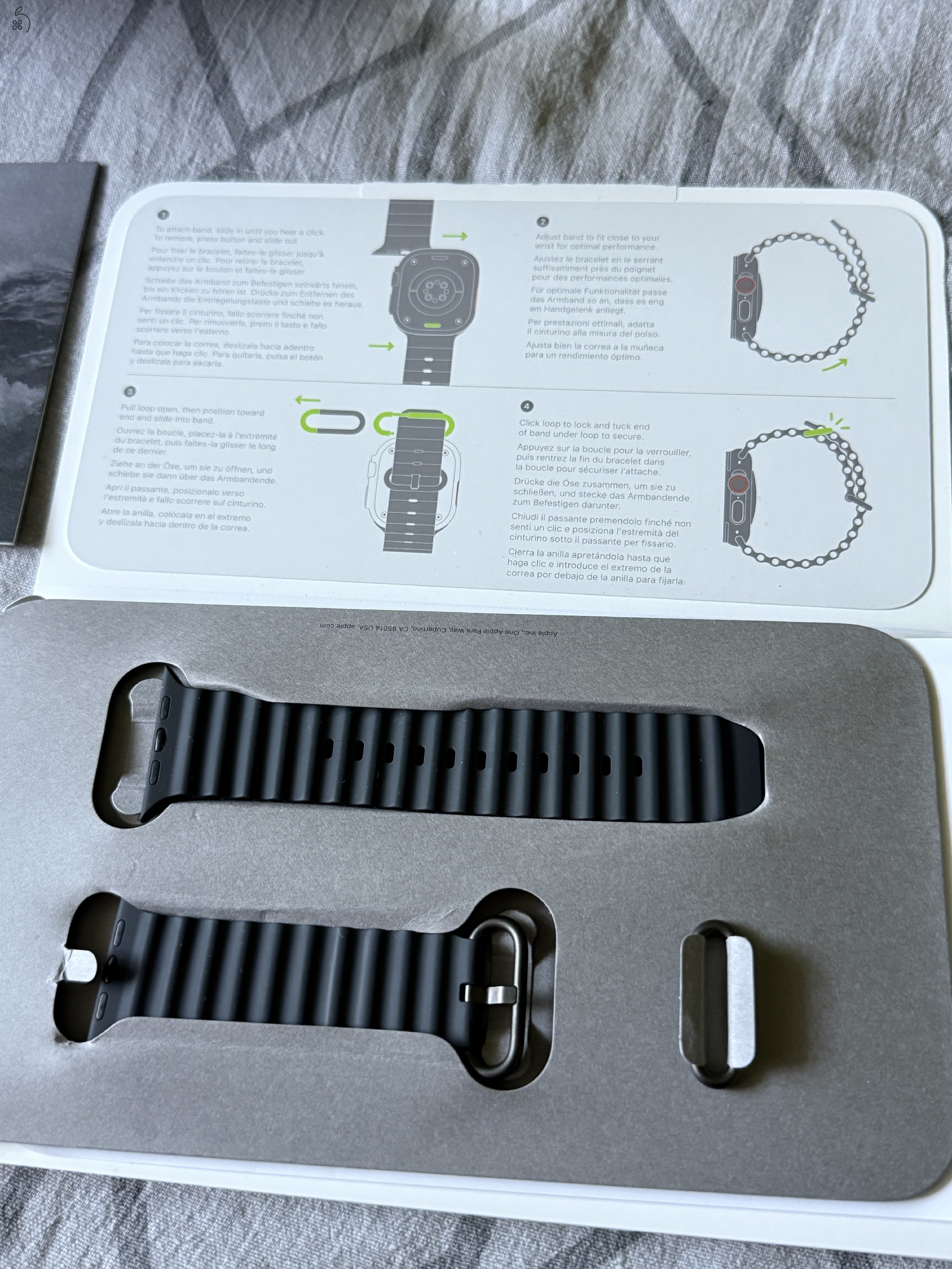 Apple Watch Ultra 2 Black Titanium+fekete Ocean Band