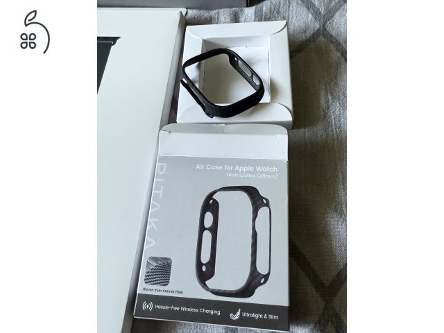 Fekete Pitaka aramid tok Apple Watch Ultra-Ultra2 órához