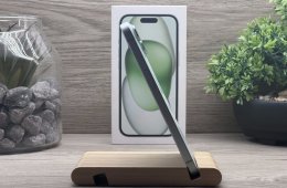 Hibátlan iPhone 15 Green 128GB 2 ÉV Garanciával Számlával Aksi 90%