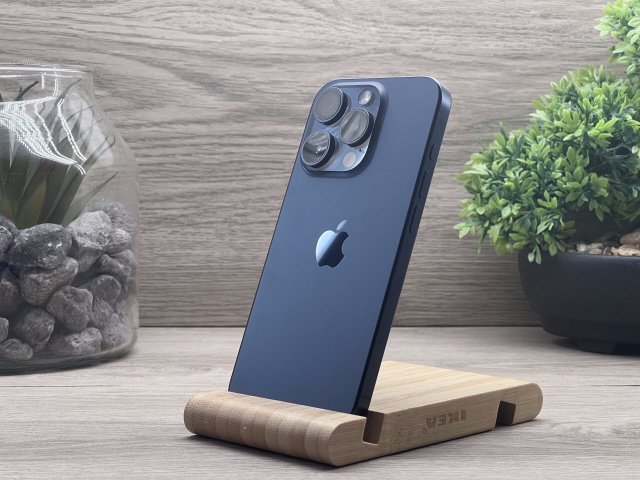 iPhone 15 Pro Blue Titanium 256GB 2 ÉV Garanciával Számlával Aksi 94%