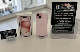 iPhone 15 Pink 128GB Független Hibátlan/1-3 hónap gar./Akku 86%/p4329