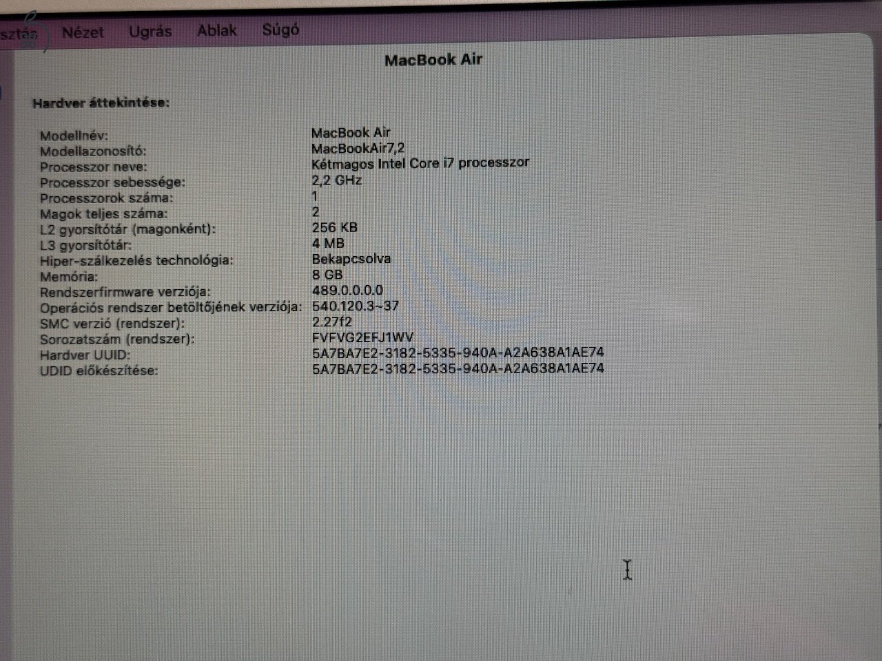 MacBook Air 7,2 13