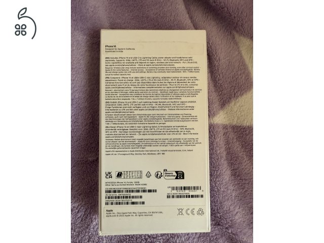 iPhone 14 lila, 128 GB független 