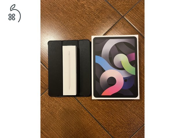 Újszerű-Ipad Air 4 64GB Wi-Fi+Apple pencil 2 gen+Mágneses tok