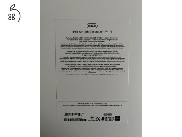Újszerű-Ipad Air 4 64GB Wi-Fi+Apple pencil 2 gen+Mágneses tok