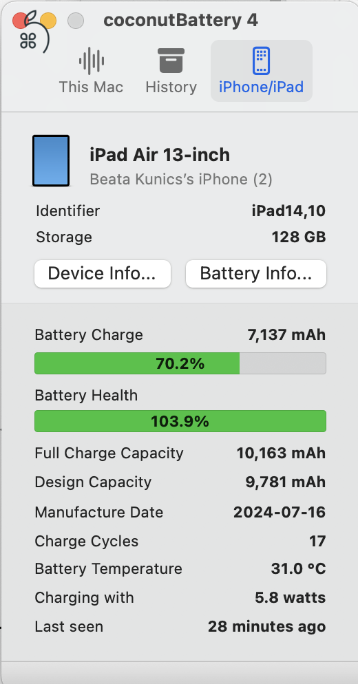 iPad Air 13″ (2024, M2 chip, 128 GB, Wi‑Fi) + Apple Pencil Pro + tokok + billentyűzet