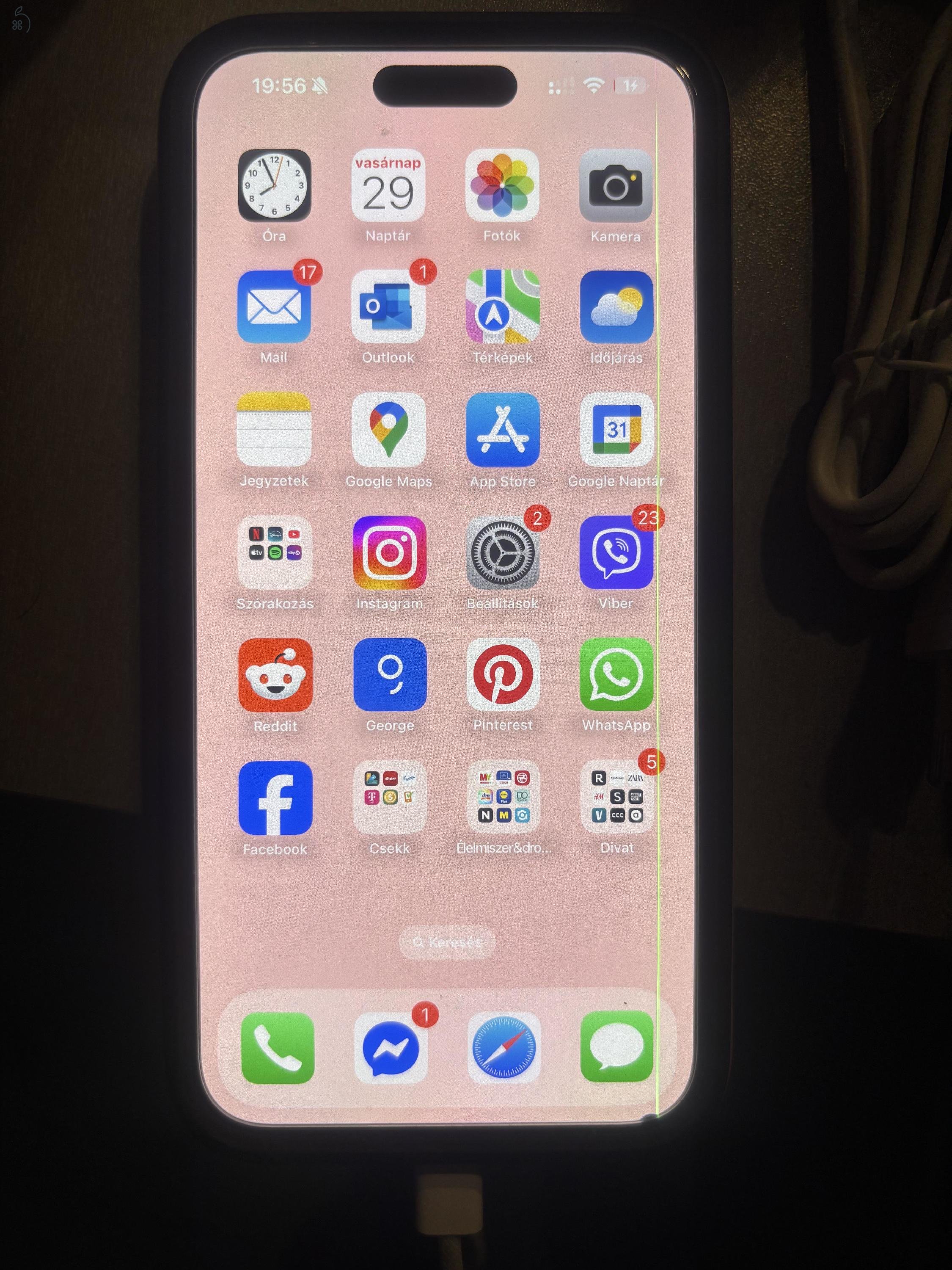 iPhone 15 Pro Max 256 GB (fekete) hibás kijelzővel, alkatrésznek – 28 megtekintés