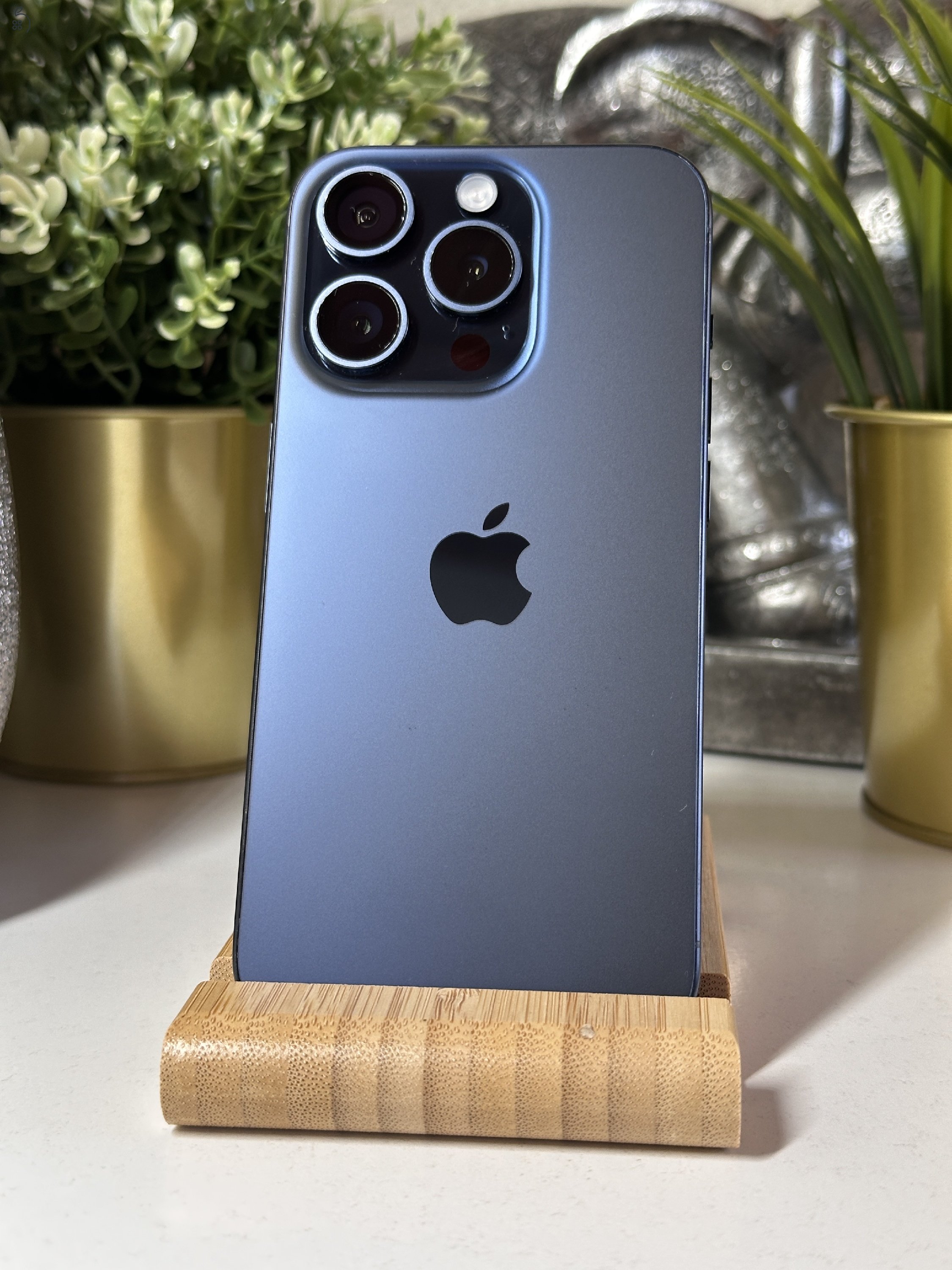  iPhone 15 Pro 256GB Kék, Független - Garancia, Számla 