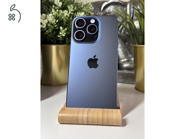  iPhone 15 Pro 256GB Kék, Független - Garancia, Számla 
