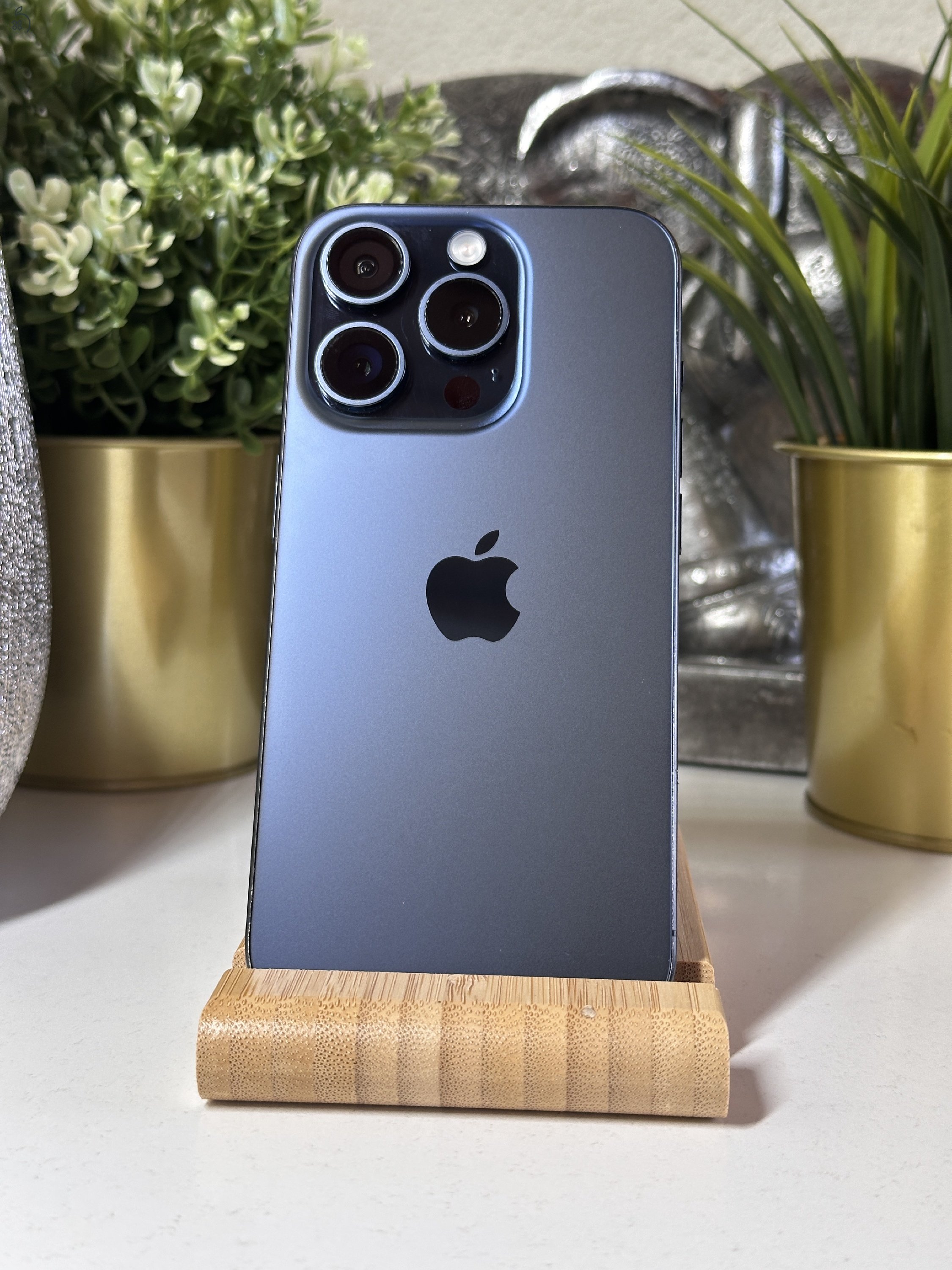  iPhone 15 Pro 256GB Kék, Független - Garancia, Számla 