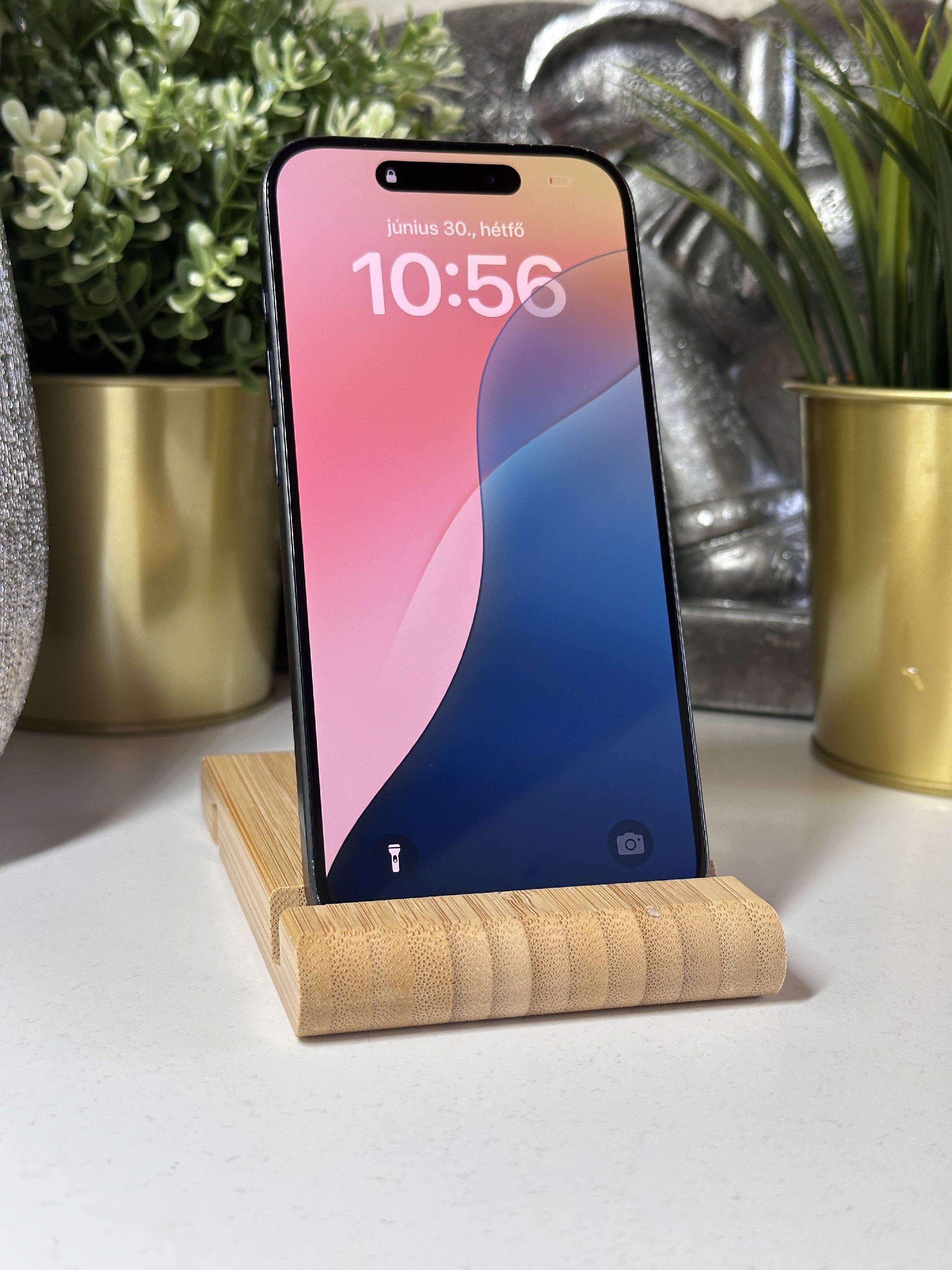  iPhone 15 Pro 256GB Kék, Független - Garancia, Számla 