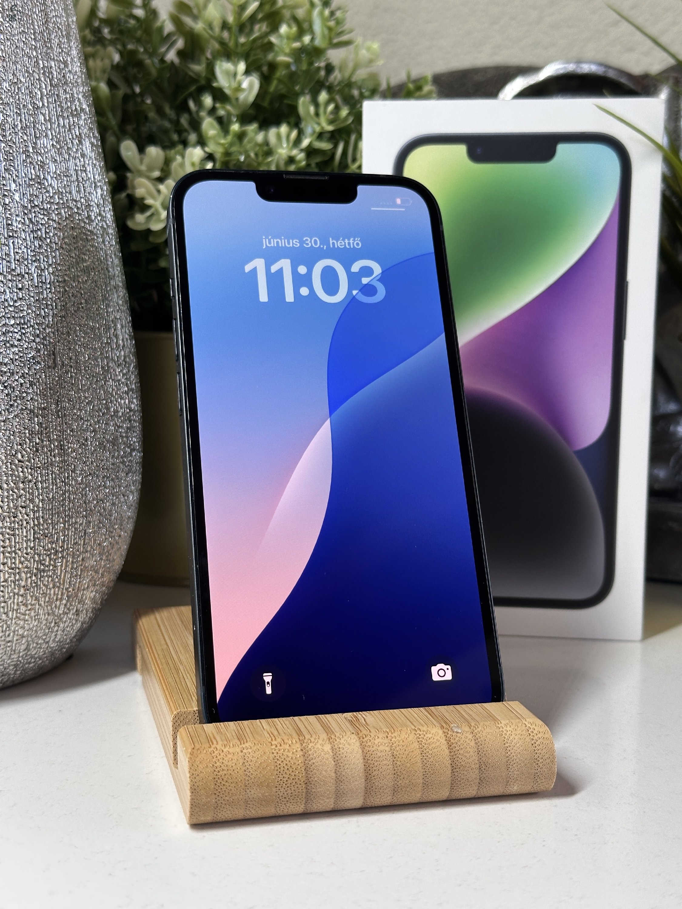  iPhone 14 128GB Fekete, Független - Garancia, Számla 