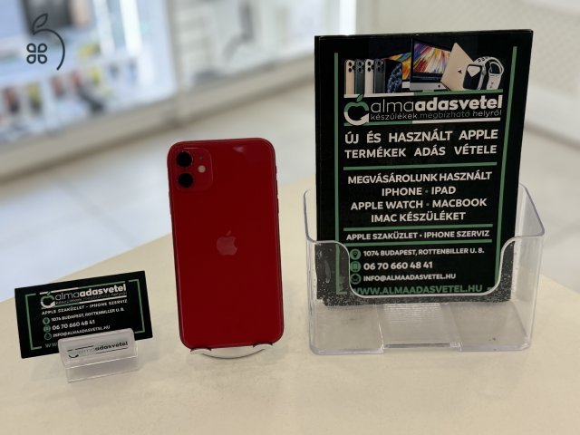 iPhone 11 128GB Független Használt/1-3 hónap gar./Akku 100%/p4333