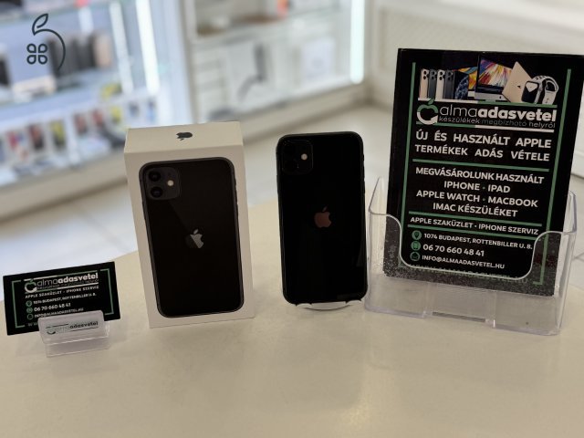 iPhone 11 64GB Független Megkímélt/1-3 hónap gar./Akku 100%/p4334