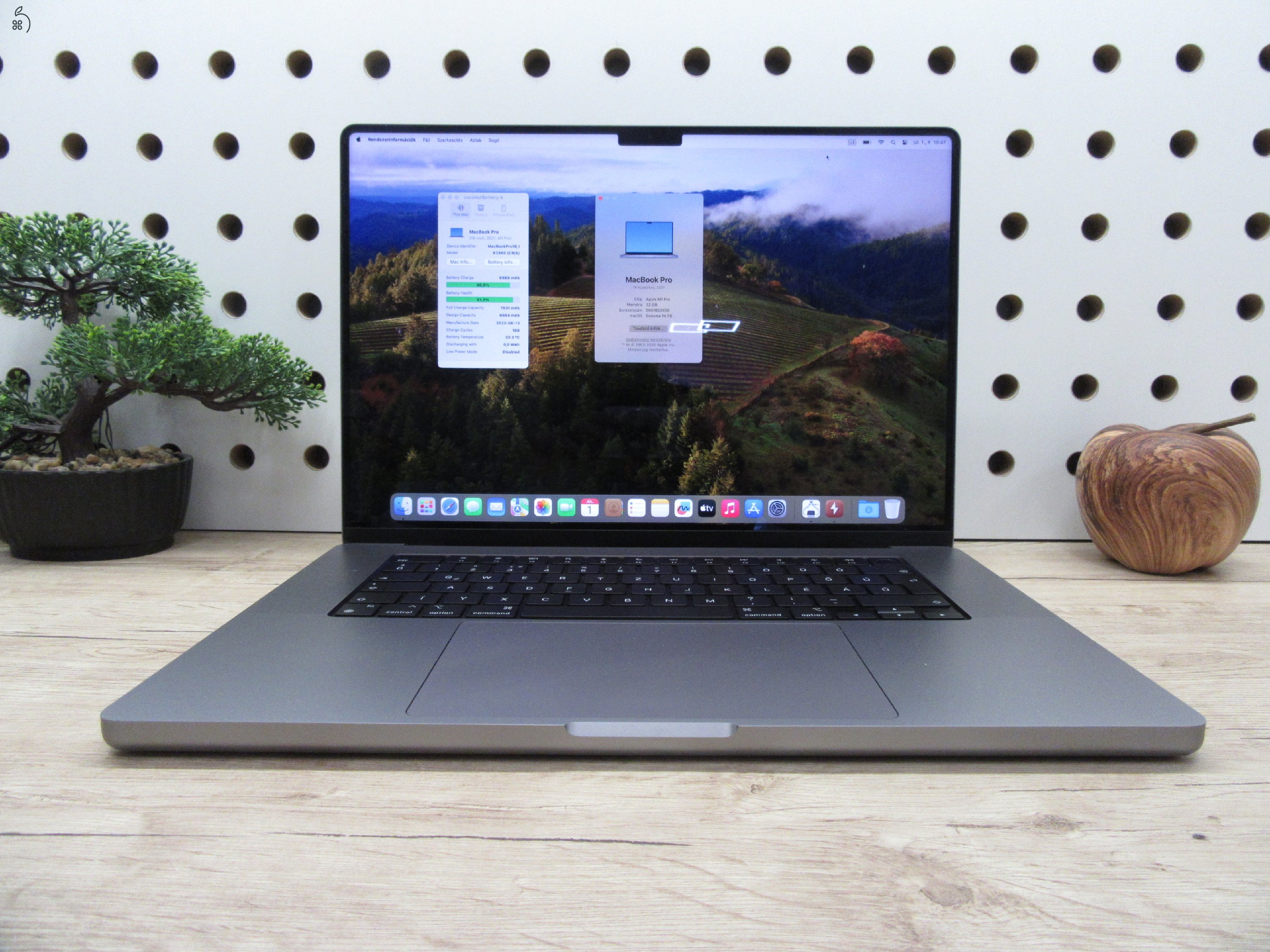 Apple Macbook 16 M1 Pro - 2021 - Használt, szép állapot - 32 Gb RAM !!!