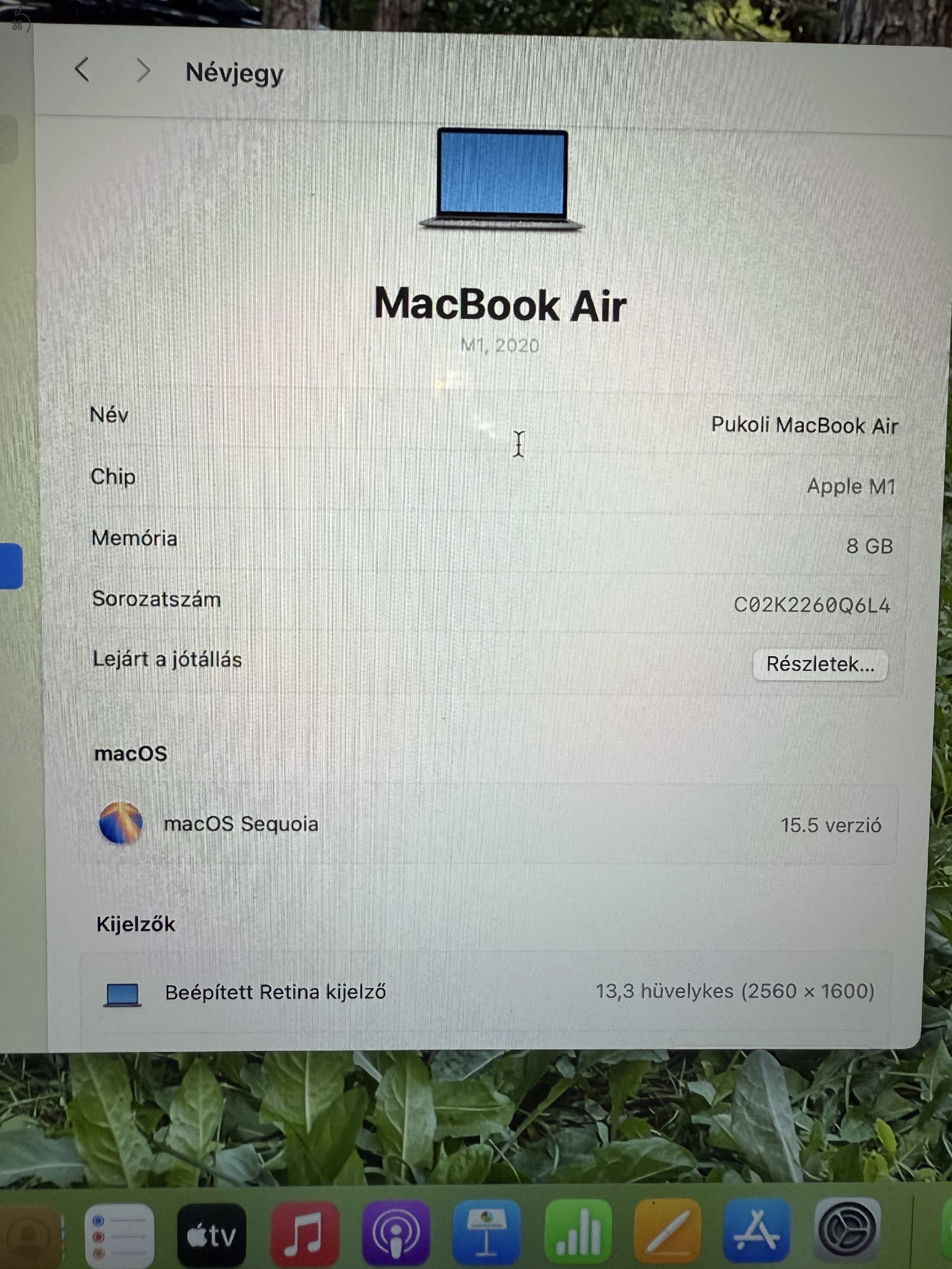 Apple macbook air 2020 M1 