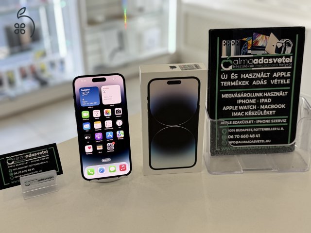 iPhone 14 Pro Max 128GB Független Újszerű/1-3 hónap gar./Akku 84%/p4337