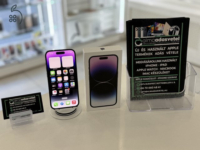 iPhone 14 Pro 128GB Független Megkímélt/1-3 hónap gar./Akku 85%/p4340