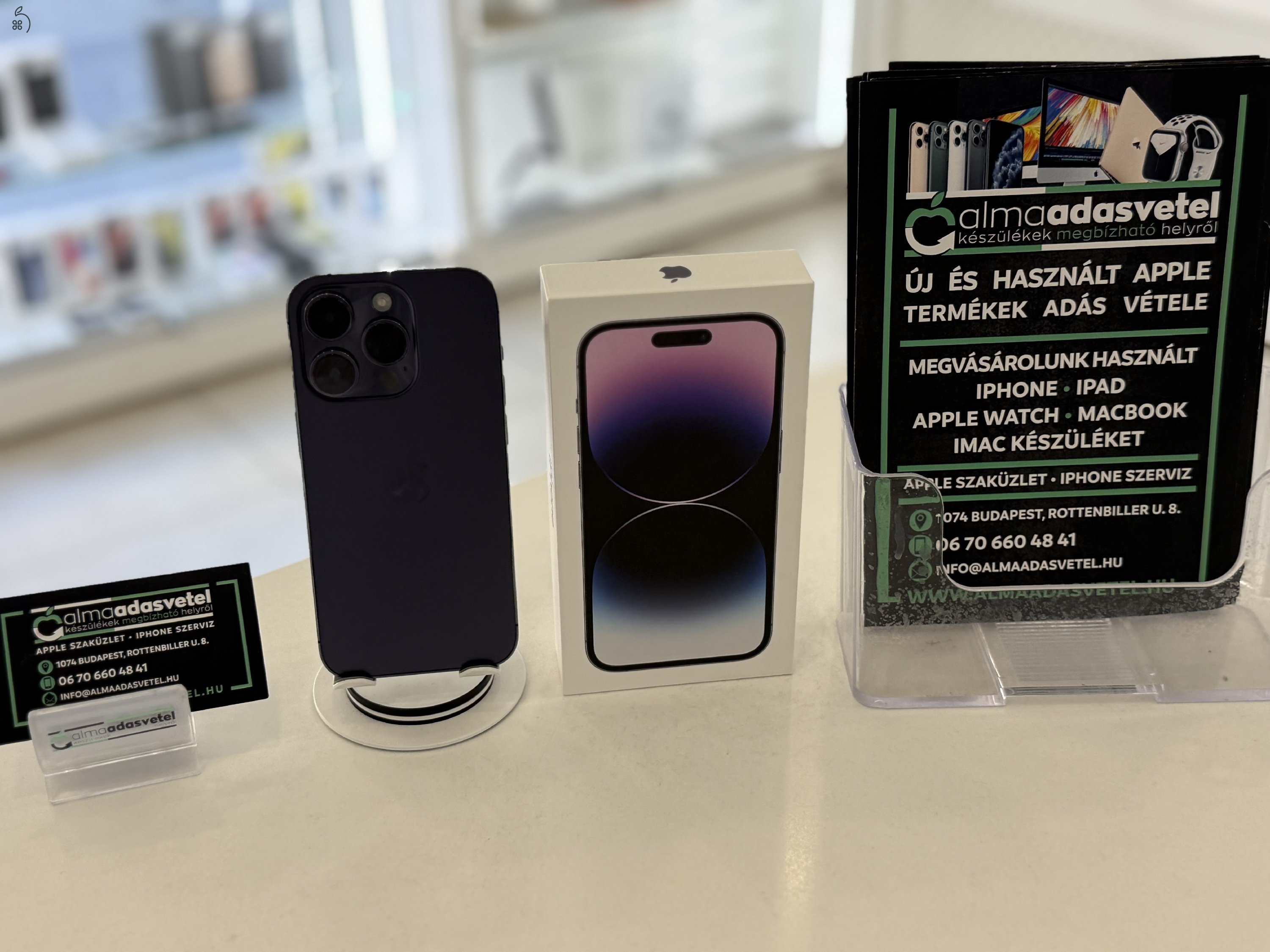 iPhone 14 Pro 128GB Független Megkímélt/1-3 hónap gar./Akku 85%/p4340
