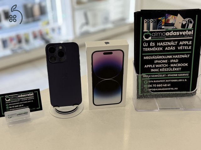 iPhone 14 Pro 128GB Független Megkímélt/1-3 hónap gar./Akku 85%/p4340