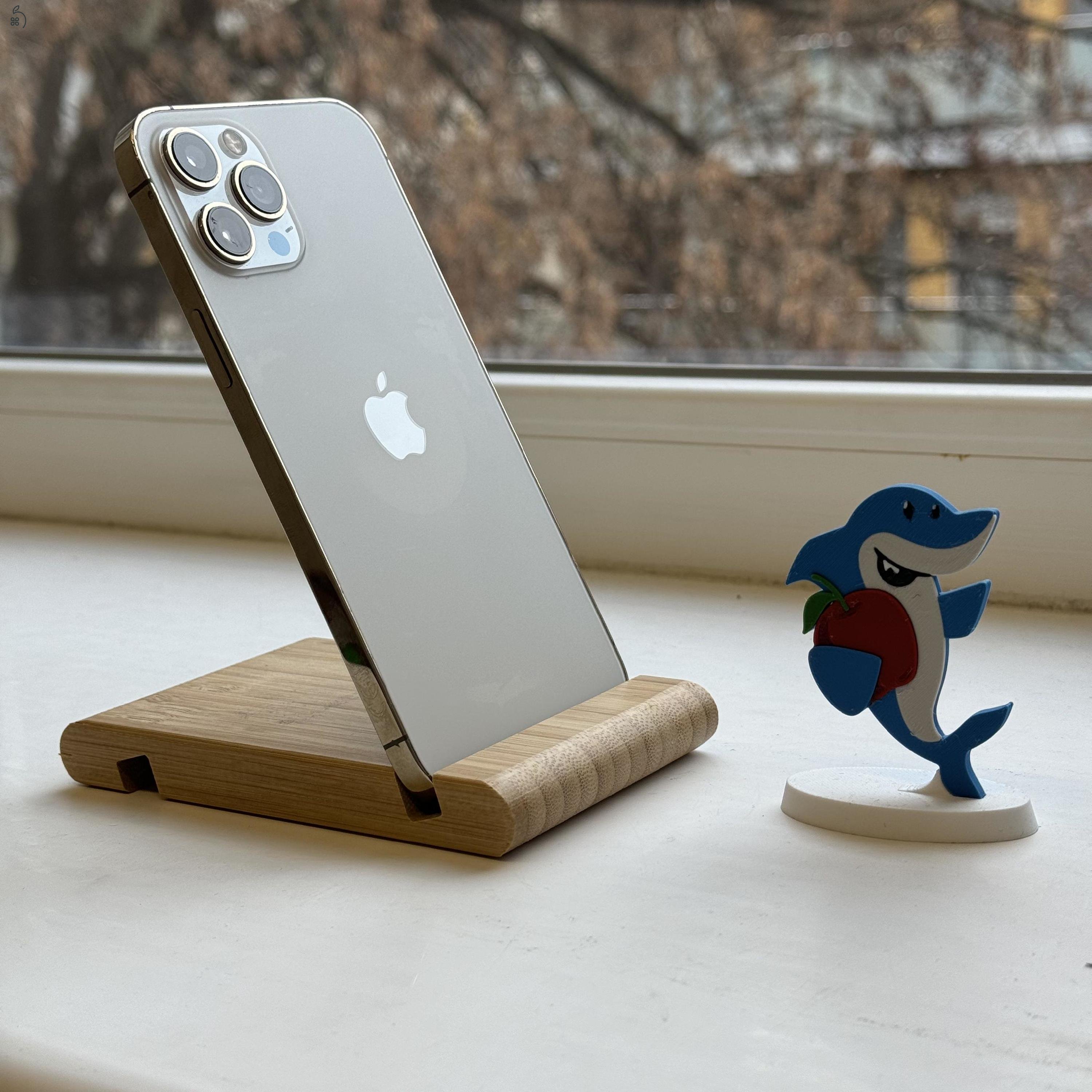 GYÖNYÖRŰ iPhone 12 Pro Max 256GB Silver - Kártyafüggetlen, 1 ÉV GARANCIA, 100% Akkumulátor, MS2115