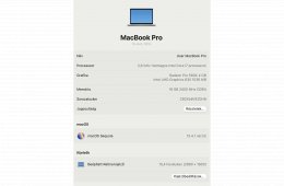 MacBook Pro 15 inch, 2018 - ezüst - KIVÁLÓ állapotban