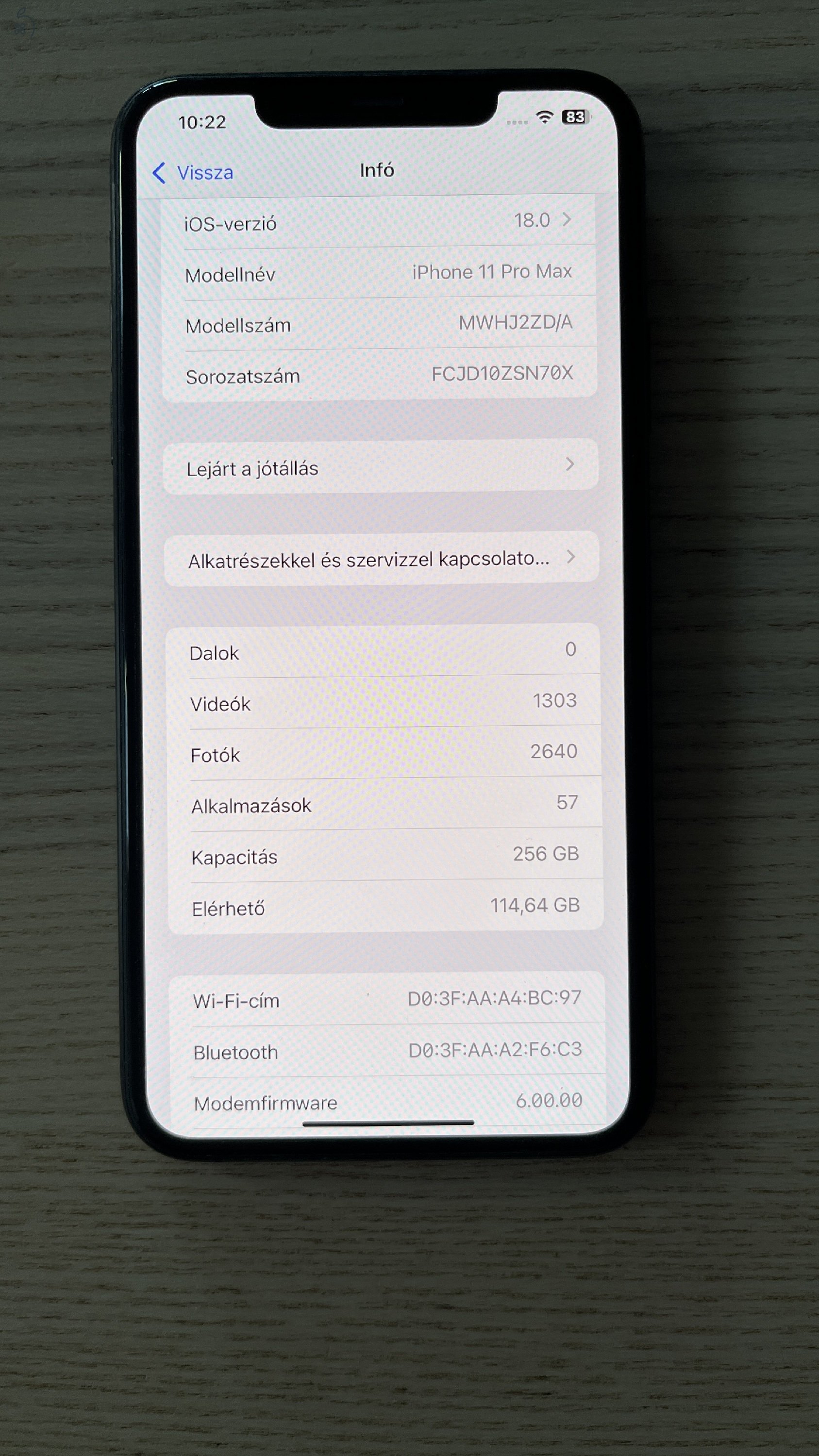 Apple Iphone 11 Pro Max 256 Gb Space grey