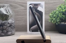 Hibátlan iPhone 15 Pro Natural Titanium 256GB 2 ÉV Garanciával Számlával