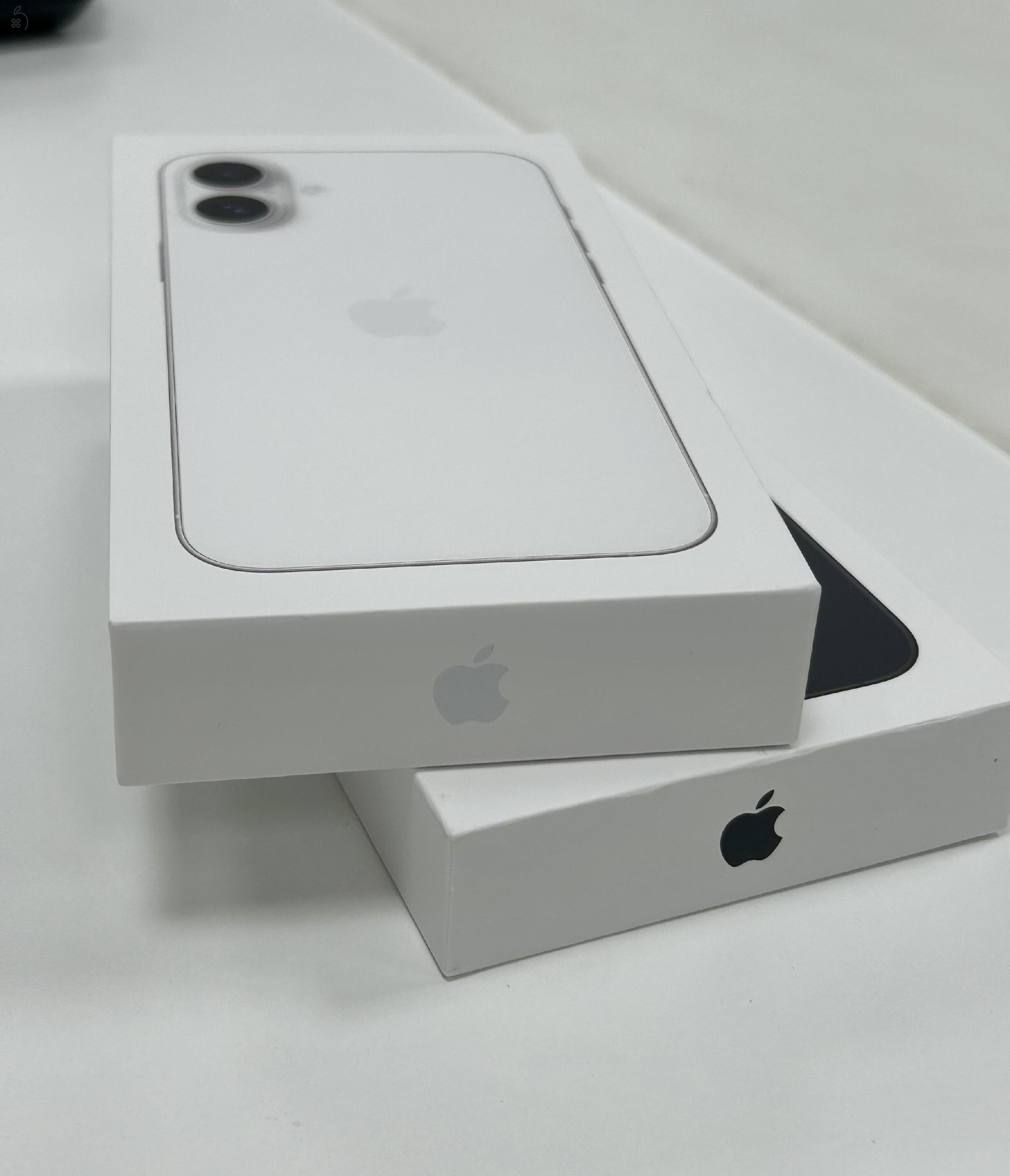 Új Bontatlan iPhone 16 Plus 128gb és 256gb Független! Fekete és Fehér színben 1 év Gar + Beszámítás!