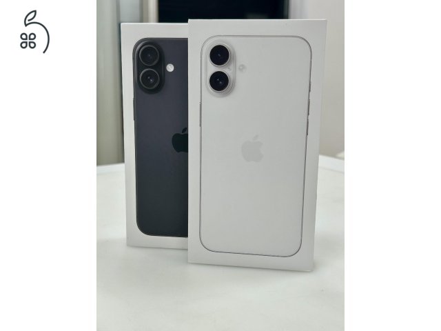 Új Bontatlan iPhone 16 Plus 128gb és 256gb Független! Fekete és Fehér színben 1 év Gar + Beszámítás!