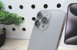 Apple iPhone 15 Pro - Natural Titanium - Használt, karcmentes