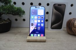 Apple iPhone 15 Pro - Natural Titanium - Használt, karcmentes