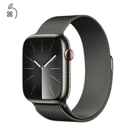 Apple Watch Series 9 45 mm GPS+Cellular (LTE) StainlessSteel Graphite színű Milánói szíjjal