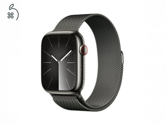 Apple Watch Series 9 45 mm GPS+Cellular (LTE) StainlessSteel Graphite színű Milánói szíjjal