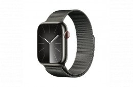 Apple Watch Series 9 45 mm GPS+Cellular (LTE) StainlessSteel Graphite színű Milánói szíjjal