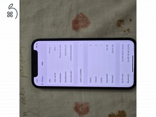 Iphone 12 Mini Blue 64 GB 