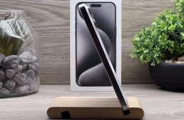 Hibátlan iPhone 15 Pro Max White Titanium 256GB 2 ÉV Garanciával Számlával Aksi 92%