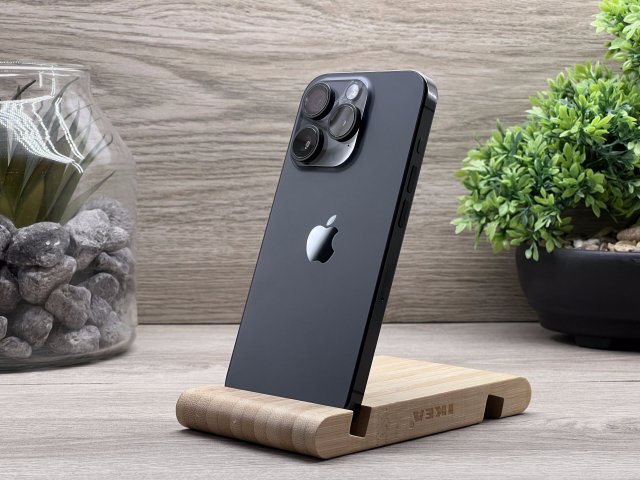 Hibátlan iPhone 15 Pro Black Titanium 128GB 2 ÉV Garanciával Számlával Aksi 90%