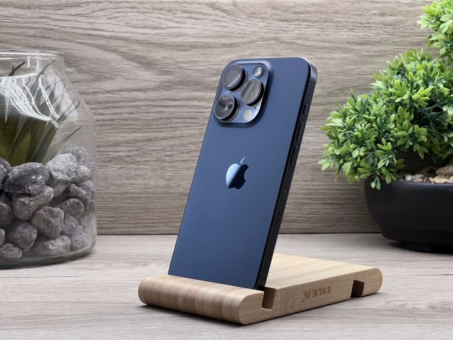 iPhone 15 Pro Blue Titanium 128GB 2 ÉV Garanciával Számlával Aksi 96%