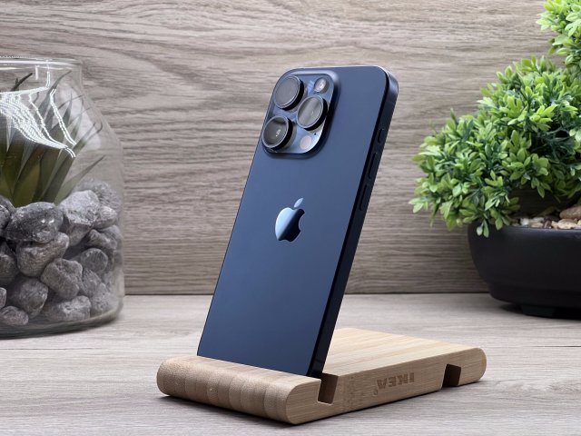 iPhone 15 Pro Blue Titanium 256GB 2 ÉV Garanciával Számlával Aksi 100%