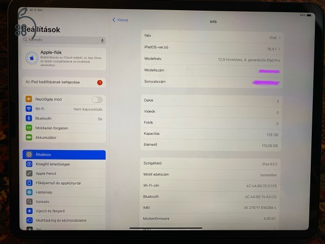 Eladó iPad Pro 12,9