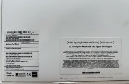 Újszerű -  MacBook Pro M1 13” / 8 GB RAM / 256 GB SSD / Touch Bar / Space Grey / HUN billentyűzet