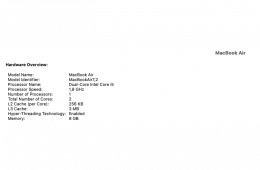 Macbook Air 2017 I5, 8GB RAM, 128 GB SSD