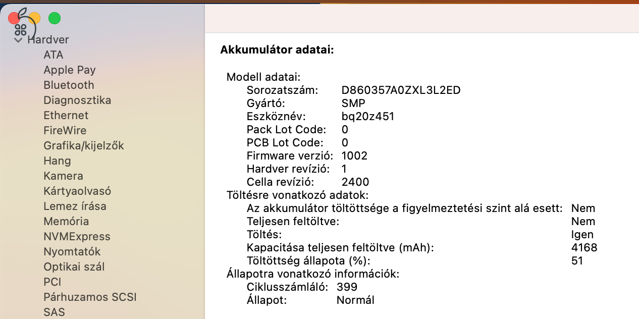 MacBook Pro i5 13” / 8 GB RAM / 512 GB SSD / Touch Bar / Space Grey / HUN billentyűzet / Megkímélt