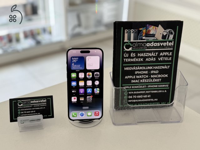 iPhone 14 Pro Max 128GB Használt Független/1-3 hónap gar./Akku 83%/p4345