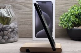 Hibátlan iPhone 15 Pro Max Black Titanium 256GB 2 ÉV Garanciával Számlával