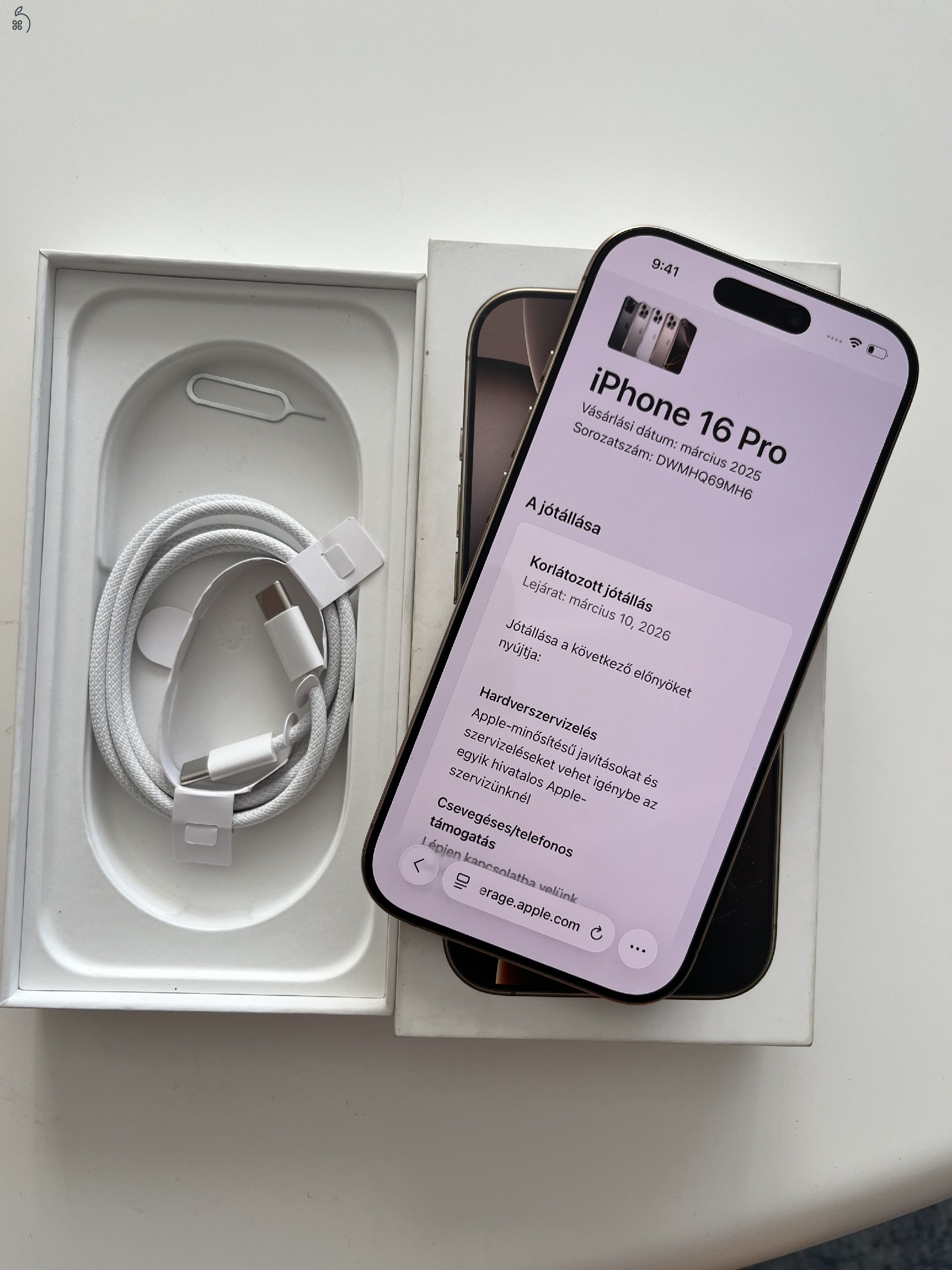 iPhone 16 Pro 128GB Új állapot! Akku 100%!