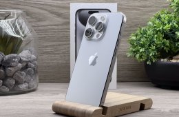 Hibátlan iPhone 15 Pro White Titanium 256GB 2 ÉV Garanciával Számlával Aksi 93%