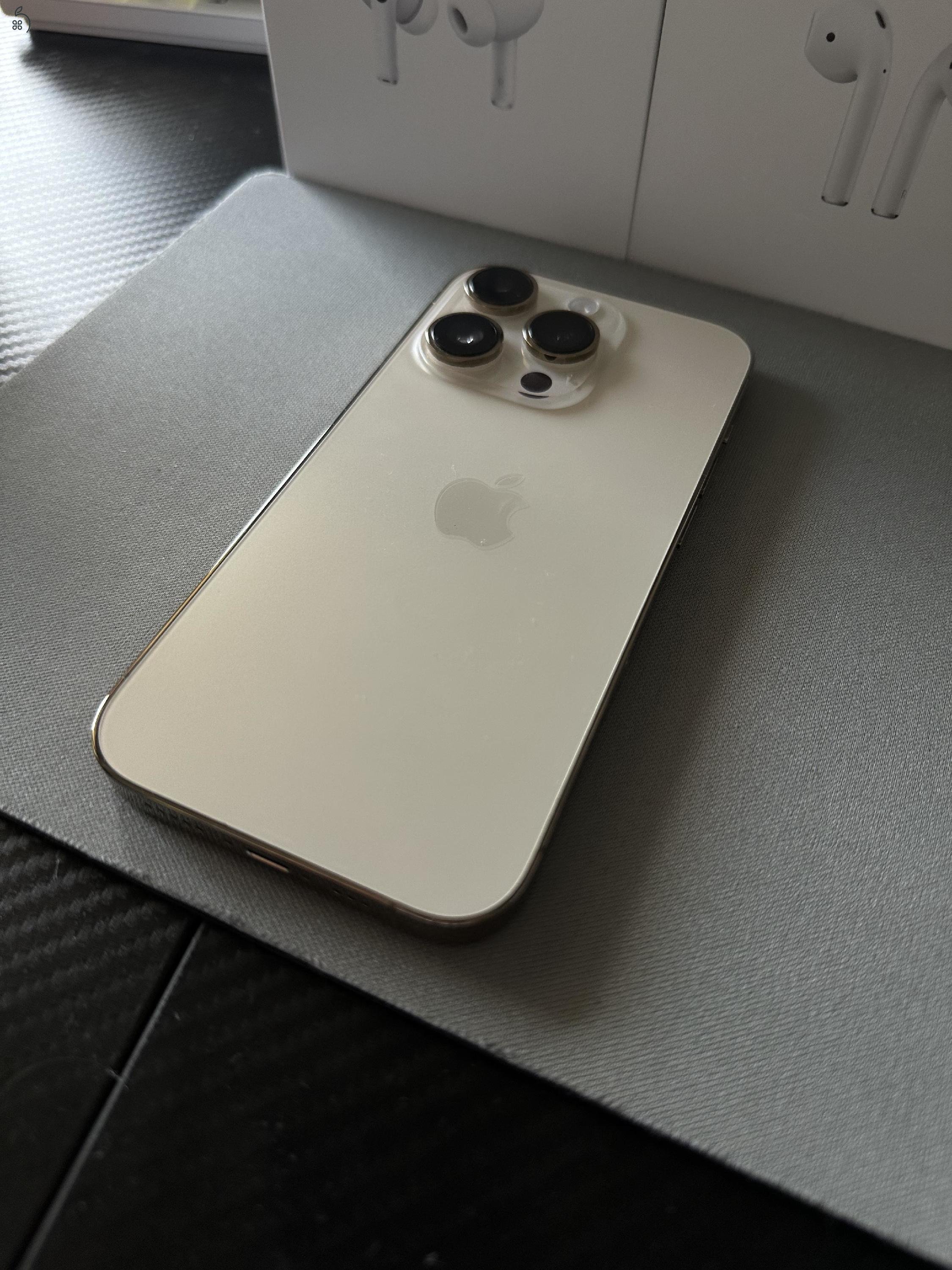 Eladó iPhone 14 Pro Gold karcmentes, gyári akksi, kijelzős