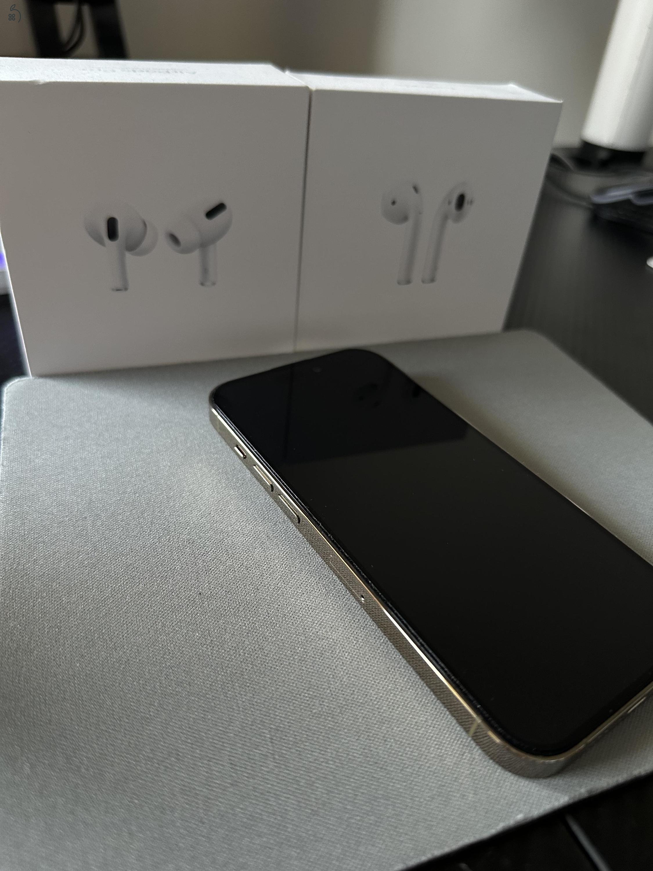 Eladó iPhone 14 Pro Gold karcmentes, gyári akksi, kijelzős